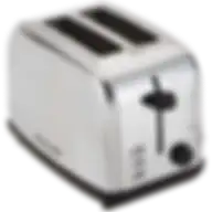 Black+Decker Bread Toaster Stainless Steel 2 Slice With Crumb Tray ET222-B5 Silver/Black