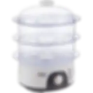 Black+Decker Food Steamer With 3 Tier And Timer 10 Liter 775W HS6000-B5 White