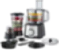 Black+Decker 6-In-1 Electric Food Processor 600W FX650-B5 Black/Silver/Clear