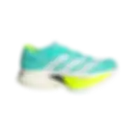 Adidas Adizero Prime X3 Strung Running Shoes Flash Aqua / Zero Metalic / Lucid Lemon Size 38