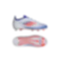 Adidas F50 Pro Firm Ground Boots Kids Cloud White / Solar Red / Lucid Blue Size 28