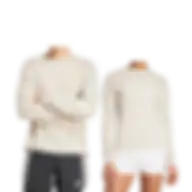 Adidas Men Own The Run Long Sleeve Tee (gender Neutral) Wonder Beige Iz1646 Size S