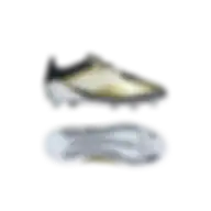 Adidas Messi F50 Pro Firm Ground Boots Kids Gold Metallic / Cloud White / Core Black Size 30 1/2