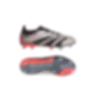 Adidas Predator Elite Firm Ground Boots Kids Platinum Metallic / Aurora Black / Carbon Size 28 1/2