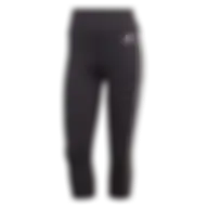 Adidas Women Train Essentials 3-stripes High-waisted 3/4 Leggings Black Ht5437 Size Xs
