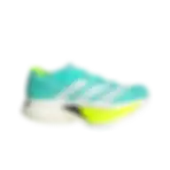 Adidas Adizero Prime X3 Strung Running Shoes Flash Aqua / Zero Metalic / Lucid Lemon Size 36