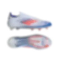 Adidas F50 Elite Laceless Firm Ground Boots Cloud White / Solar Red / Lucid Blue Size 44