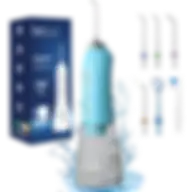 H2ofloss Water Dental Flosser Teeth Cleaner Pick, Cordless Portable Oral Irrigator,5 Mode Ipx7 Waterproof Teeth Picks 300ml Rechargeable Sky Blue