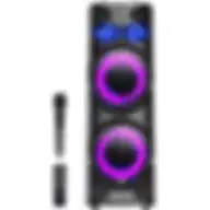 Jvc Portable Bluetooth Party Speaker With Wireless Mic And Remote Control Xs-n7222pb Black