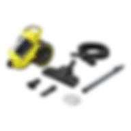 Kärcher Premium Plus Bagless Cyclonic Canister Vacuum Cleaner, Yellow/White, VC 3