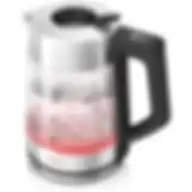 LePresso Multi-temperature Illuminated Glass Kettle, 2200w 1.7l Capacity Black, Lpcffm0008-bk