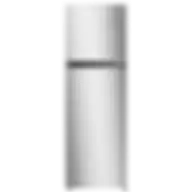 Midea Double Door Refrigerator Net Capacity 356L Silver Finish Glass Shelves