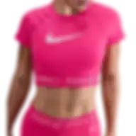 Nike Prowomen's Dri-fit Short-sleeve Cropped Graphic Top Hv3673-666 Size L