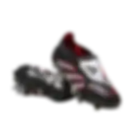 Adidas Predator Elite Bsr Fold-over Tongue Firm Ground Boots Core Black / Silver Metallic / Vivid Red Size 40