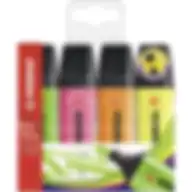 Stabilo Boss Original Highlighter Pen, Wallet Of 4 Colours