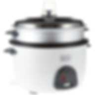 Black+Decker 1600W 4.5L 2-in-1 Non-Stick Rice Cooker With Steamer, White - RC4500-B5