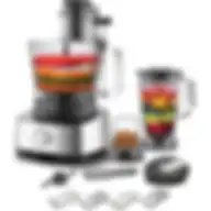 Black+Decker 4-In-1 Food Processor with Blender And Grinder 880W FX1050-B5 Clear/Silver/Black