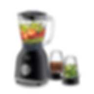 Black+Decker 400W 1.0L Blender With 2 X Grinder Mills, Black BX365E-B5