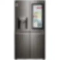 LG French Door Side by Side Refrigerator, 716 Liters, Black Stainless Steel Color - GR-X39FMKHL