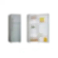 Mega Refrigerator 280L Double Door - silver