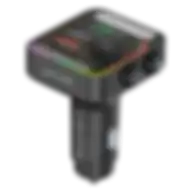 Porodo Quick-charge Fm Car Charger Dual Usb-c & Usb-a Pd-fmt36w-bk