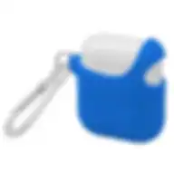 Promate Apple Stylish Semi-body Soft Slim Fit Silicone Airpods Cover With Secure Lid Strap Apple Airpods And Airpods 2 Veilcase Blue