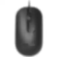 Promate Ergonomic Ambidextrous Optical Wired Mouse With 6 Million Keystrokes, 1200dpi, 3 Buttons, Black