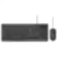Promate Wired Keyboard And Mouse Combo, Ergonomic Quiet Full Keyboard With 1200 Dpi Ambidextrous Mouse Black